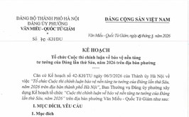 PHƯỜNG VĂN MIẾU – QUỐC TỬ GIÁM PHÁT ĐỘNG CUỘC THI CHÍNH LUẬN BẢO VỆ NỀN TẢNG TƯ TƯỞNG CỦA ĐẢNG NĂM 2026