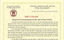 THƯ CẢM ƠN