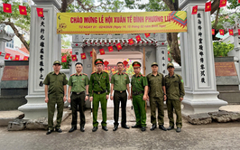 Công an phường Phương Liệt triển khai lực lượng thực hiện có hiệu quả phương án đảm bảo ANTT Lễ hội Xuân tế Đình Phương Liệt năm 2026.