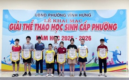 PHƯỜNG VĨNH HƯNG TỔ CHỨC KHAI MẠC GIẢI THỂ THAO HỌC SINH CẤP PHƯỜNG NĂM HỌC 2025 – 2026