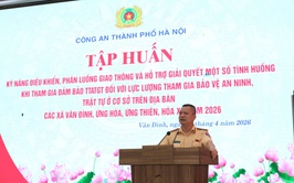 TẬP HUẤN KỸ NĂNG ĐIỀU TIẾT GIAO THÔNG CHO LỰC LƯỢNG AN NINH CƠ SỞ.