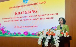 CÁN BỘ THƯỜNG TRỰC HỘI LHPN PHƯỜNG VĂN MIẾU – QUỐC TỬ GIÁM THAM GIA LỚP BỒI DƯỠNG KIẾN THỨC MỚI NĂM 2026