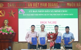 Xã Minh Châu công bố Quyết định thành lập Ban đại diện HĐQT NHCSXH xã, triển khai nhiệm vụ tín dụng chính sách quý II/2026.