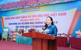 TRƯỜNG TIỂU HỌC QUỐC OAI B TỔ CHỨC NGÀY HỘI HƯỞNG ỨNG NGÀY SÁCH VÀ VĂN HÓA ĐỌC VIỆT NAM LẦN THỨ 5 NĂM 2026, CHÀO ĐÓN HỌC SINH MẦM NON THAM QUAN TRẢI NGHIỆM