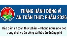 THÁNG HÀNH ĐỘNG VÌ AN TOÀN THỰC PHẨM NĂM 2026: Bảo đảm an toàn thực phẩm, phòng ngừa ngộ độc trong dịch vụ ăn uống và thức ăn đường phố