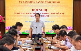 XÃ VĨNH THANH TỔ CHỨC HỘI NGHỊ GIAO BAN BAN CHỈ HUY PHÒNG THỦ DÂN SỰ NĂM 2026