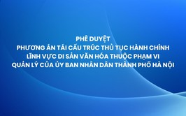 Phê duyệt phương án tái cấu trúc thủ tục hành chính lĩnh vực Di sản văn hóa thuộc phạm vi quản lý của UBND TP.Hà Nội