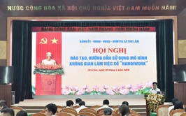 Đảng ủy – HĐND – UBND – UB MTTQ xã Thư Lâm tổ chức Hội nghị đào tạo, hướng dẫn sử dụng mô hình không gian làm việc số “Hanoiwork”.