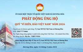 UB MTTQ xã Phát động ủng hộ Quỹ “Vì biển, đảo Việt Nam” năm 2026 