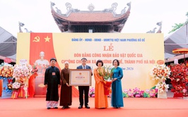 Phường Bồ Đề đón Bằng công nhận Bảo vật Quốc gia chuông chùa An Xá