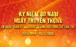 Bài tuyên truyền: Kỷ niệm 80 năm ngày truyền thống cơ quan quản lý nhà nước về lĩnh vực công tác Dân tộc (03/5/1946 - 03/5/2026)