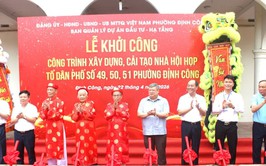 Khởi công xây dựng, cải tạo nhà hội họp Tổ dân phố tại phường Định Công