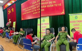 Những giọt máu nghĩa tình của tuổi trẻ Công an xã Hoài Đức vì cuộc sống cộng đồng