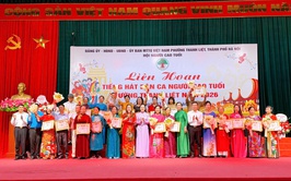 Sôi nổi Liên hoan “Tiếng hát dân ca Người cao tuổi” phường Thanh Liệt năm 2026