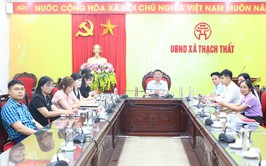 XÃ THẠCH THẤT THAM DỰ HỘI NGHỊ TRỰC TUYẾN VỀ CẢI CÁCH HÀNH CHÍNH, KIỂM SOÁT THỦ TỤC HÀNH CHÍNH VÀ PHÂN CẤP, ỦY QUYỀN