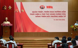 Xã Tiến Thắng quán triệt, hướng dẫn triển khai 4 thủ tục hành chính của Đảng trên môi trường điện tử