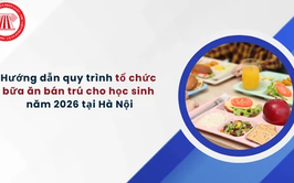 INFOGRAPHIC: 10 bước trong quy trình tổ chức bữa ăn bán trú tại các trường học của Hà Nội