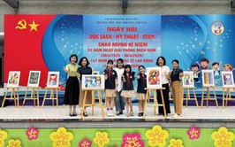 TRƯỜNG TIỂU HỌC KHƯƠNG THƯỢNG HƯỞNG ỨNG NGÀY HỘI ĐỌC SÁCH VÀ TRIỂN LÃM MỸ THUẬT SÁNG TẠO 2026