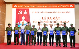 Lễ ra mắt đội dân phòng Phường Phú Thượng – tăng cường lực lượng tại chỗ, chủ động bảo đảm an ninh, an toàn địa bàn