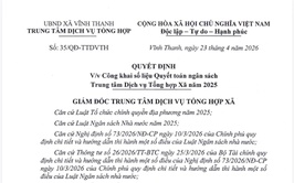 UBND XÃ VĨNH THANH
TRUNG TÂM DỊCH VỤ TỔNG HỢP