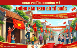 Thông báo treo cờ Tổ quốc chào mừng kỷ niệm 51 năm Ngày Giải phóng miền Nam 30/4; 140 năm ngày Quôc tế lao động 1/5; 72 năm Ngày Giải phóng Điện Biên Phủ 7/5