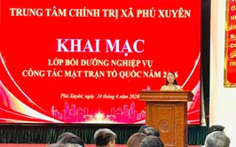 Khai mạc lớp bồi dưỡng nghiệp vụ công tác Mặt trận năm 2026
