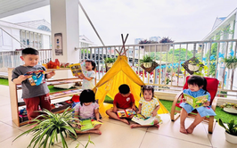 HƯỞNG ỨNG NGÀY HỘI SÁCH- TRƯỜNG MẦM NON HOA MAI LAN TỎA VĂN HÓA ĐỌC TỚI TRẺ THƠ