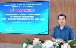 Xã Đoài Phương sôi nổi lễ phát động hưởng ứng Tháng công nhân, Tháng hành động về An toàn vệ sinh lao động và Hội thao CNVCLĐ năm 2026