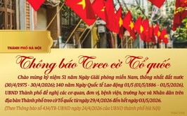 Thông báo treo cờ Tổ quốc 