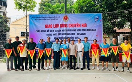 Hội Cựu chiến binh xã Vật Lại tổ chức Giải bóng chuyền hơi chào mừng kỷ niệm 30/4 - 1/5 và Ngày sinh Chủ tịch Hồ Chí Minh