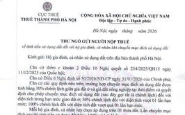 Thư ngỏ của Cục Thuế TP Hà Nội về chính sách thu tiền sử dụng đất khi chuyển mục đích sử dụng đất