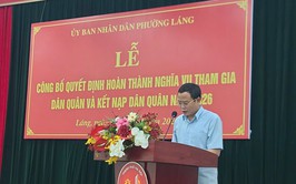 UBND PHƯỜNG LÁNG TỔ CHỨC LỄ KẾT NẠP CHIẾN SĨ DÂN QUÂN NĂM THỨ NHẤT, CÔNG NHẬN HOÀN THÀNH NGHĨA VỤ THAM GIA DÂN QUÂN NĂM 2026 BẢO ĐẢM TRANG TRỌNG