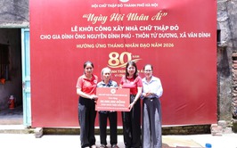 KHỞI CÔNG XÂY DỰNG NHÀ CHỮ THẬP ĐỎ CHO HỘ KHÓ KHĂN TẠI XÃ VÂN ĐÌNH