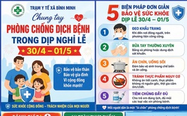 CHỦ ĐỘNG PHÒNG CHỐNG DỊCH BỆNH TRONG DỊP NGHỈ LỄ 30/4 – 01/5 ️