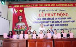 Xã Trần Phú phát động Tháng hành động về an toàn thực phẩm, an toàn vệ sinh lao động và Tháng Công nhân năm 2026