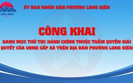 Thông báo về việc công khai danh mục thủ tục hành chính thuộc thẩm quyền giải quyết của UBND cấp xã trên địa bàn thành phố Hà Nội