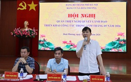 Xã Đoài Phương quán triệt, triển khai thực hiện Nghị quyết lãnh đạo công tác trọng tâm tháng 5 năm 2026