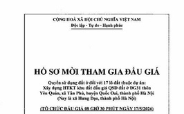 CÔNG TY ĐẤU GIÁ HỢP DANH SỐ 5 – QUỐC GIA
THÔNG BÁO MỜI THAM GIA ĐẤU GIÁ