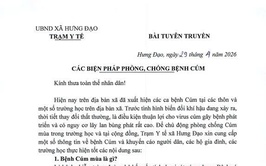 CÁC BIỆN PHÁP PHÒNG, CHỐNG BỆNH CÚM
