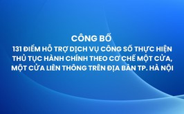Hà Nội: Công bố 131 điểm Hỗ trợ dịch vụ công số thực hiện thủ tục hành chính
