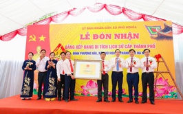 Lễ đón nhận Bằng xếp hạng di tích lịch sử - nghệ thuật cấp Thành phố đình Phương Hài, xã Phú Nghĩa