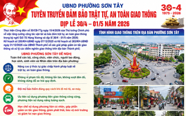 PHƯỜNG SƠN TÂY TĂNG CƯỜNG TUYÊN TRUYỀN, NÂNG CAO Ý THỨC CHẤP HÀNH LUẬT GIAO THÔNG, BẢO ĐẢM AN TOÀN DỊP LỄ 30/4 – 01/5