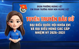Chi đoàn Trường Mầm non Hoàng Liệt ra mắt công trình thanh niên chuyển đổi số với sản phẩm “Bản tin AI” tuyên truyền ngày bầu cử.