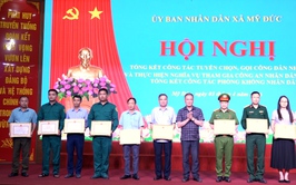 Xã Mỹ Đức hoàn thành toàn diện công tác tuyển quân năm 2026