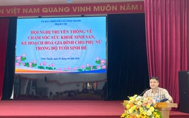 TRẠM Y TẾ XÃ VĨNH THANH TỔ CHỨC TRUYỀN THÔNG VỀ CHĂM SÓC SỨC KHỎE SINH SẢN, KẾ HOẠCH HÓA GIA ĐÌNH CHO PHỤ NỮ TRONG ĐỘ TUỔI SINH ĐẺ