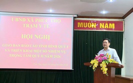 Trạm y tế xã Phúc Thọ giao ban công tác Quý I, triển khai nhiệm vụ Quý II năm 2026