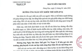 HƯỞNG ỨNG NGÀY SỨC KHỎE THẾ GIỚI (07/4)