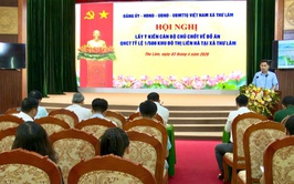 UBND XÃ THƯ LÂM TỔ CHỨC HỘI NGHỊ LẤY Ý KIẾN CÁN BỘ CHỦ CHỐT VỀ ĐỒ ÁN QUY HOẠCH CHI TIẾT TỶ LỆ 1/500 KHU ĐÔ THỊ LIÊN HÀ, XÃ THƯ LÂM 