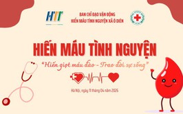 Thông báo hiến máu tình nguyện trên địa bàn xã Ô Diên