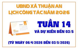 Lịch công tác tuần 14 - dự kiến đến 03/5 của UBND xã